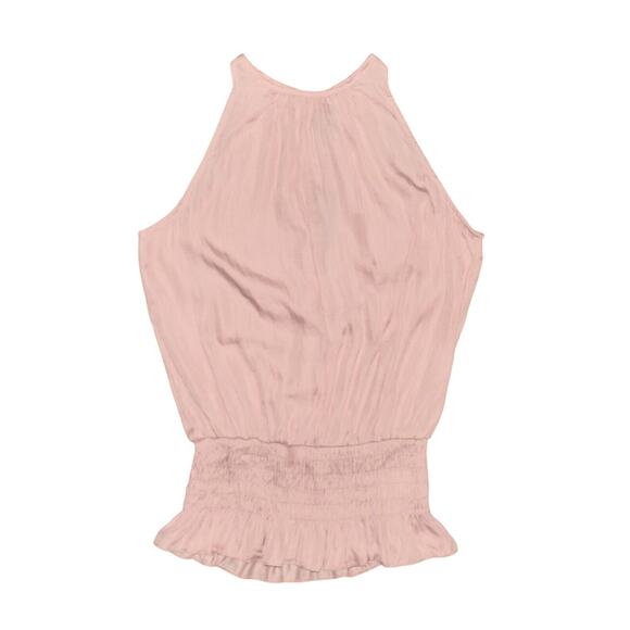 LULUS NEW $44 Cherished Memories Smocked‎ Hem Blush Pink Sleeveless Top Small - Picture 2 of 5